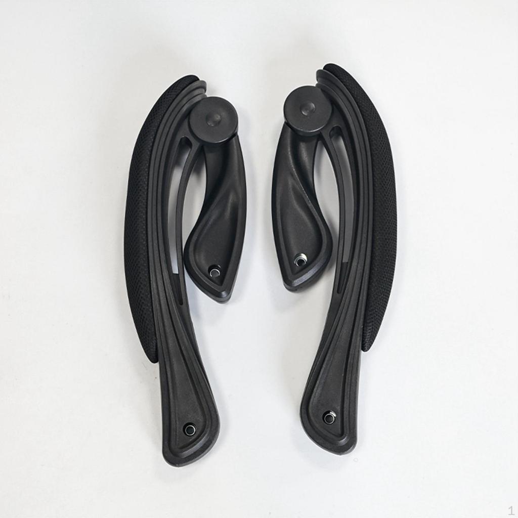 1 par justerbare armlener til kontorstol, armlener med puter for de fleste gaming-svingstoler, enkle