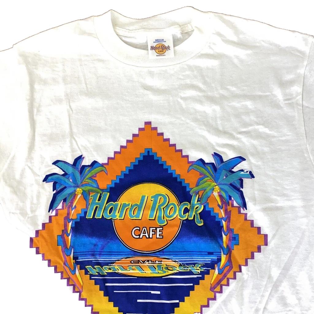 Hard Rock Cafe St Thomas Mens Womens Size Medium Vintage 90s White T Shirt