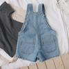 Kids' Denim Overalls Strap Shorts - Summer Casual Strap Jean Shorts for Boys & Girls, Stretchy Comfort