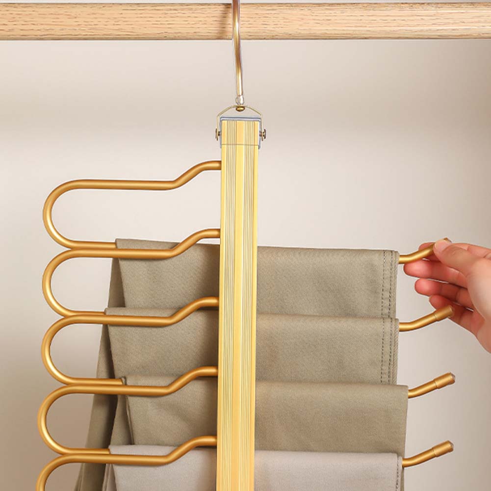 Multi-layer Pants Drying Rack Non-slip Pants Storage Holder For Closet