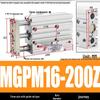 Compact Three-Axis Pneumatic Guided Rod Cylinder 12/16/20/25/32-10/20/40/50/75z