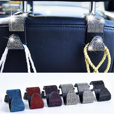 Kreativní diamantový přívěsek do auta na skryté opěradlo zadního sedadla - Udržujte své auto uspořádané a bezpečné s tímto stylovým hákem do auta.