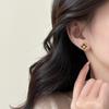 Vintage Four Leaf Clover Zircon Necklace Set Women Elegant Geometric Jewelry With Copper Alloy Chain Winter Fashion