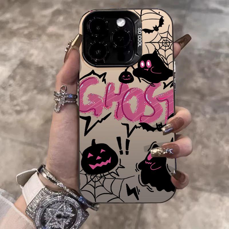 Halloween Ghost Pumpkin Pattern Phone Case For Samsung Galaxy S25 Ultra S24 S23 S22 S21 S20 Plus FE A15 A35 A54 A55 5G Cover