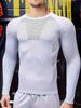 Cross-border PRO Men's Quick-Dry Sports Tights: High Elastic, Sweat-Absorbent, Long-Sleeved Fitness & Cycling Shirt