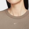 Nike Sportovní oblečení Chill Knit Prodyšné Všestranné Tričko s krátkým rukávem Dámské Topy Norkově hnědá HJ0720233