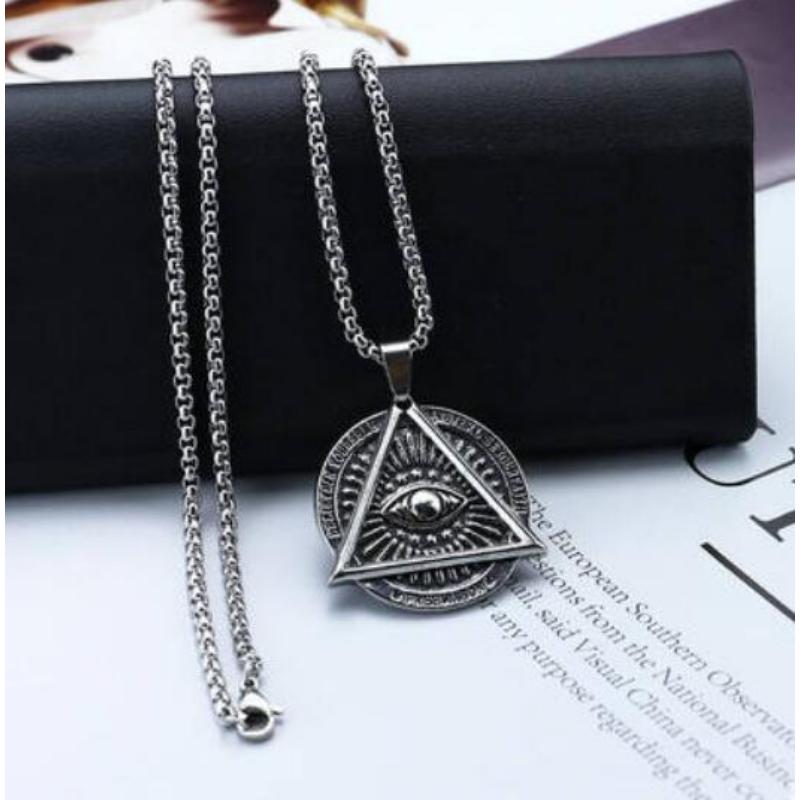 European and American Men's and Women's Trendy Pendant Jumping Di Long Titanium Steel Chain Hip Hop Necklace