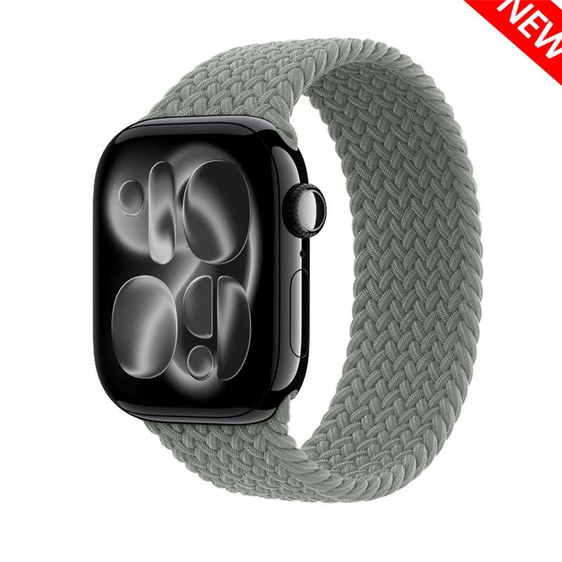 Straps For Apple Watch Bands 44mm 45mm 40mm 41mm 49mm 46mm 42mm Braided Solo Loop Correa Bracelet Iwatch Series 11 10 9 7 8 SE 6