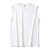 Men's 220g Pure Cotton Sleeveless Japanese T-Shirt with Print - Trendy Solid Color Vest