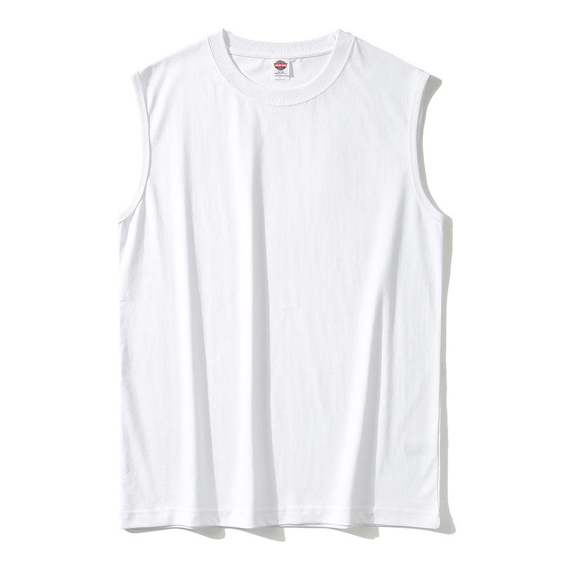 

Мужская футболка без рукавов из 100% хлопка 220 г/м² в японском стиле с принтом - Модный однотонный жилет XL