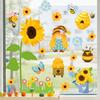 Sunflower Little Girl Is Suitable for Stickers for Bakeries, Flower Shops, Kitchens, Bedrooms, Living Rooms.