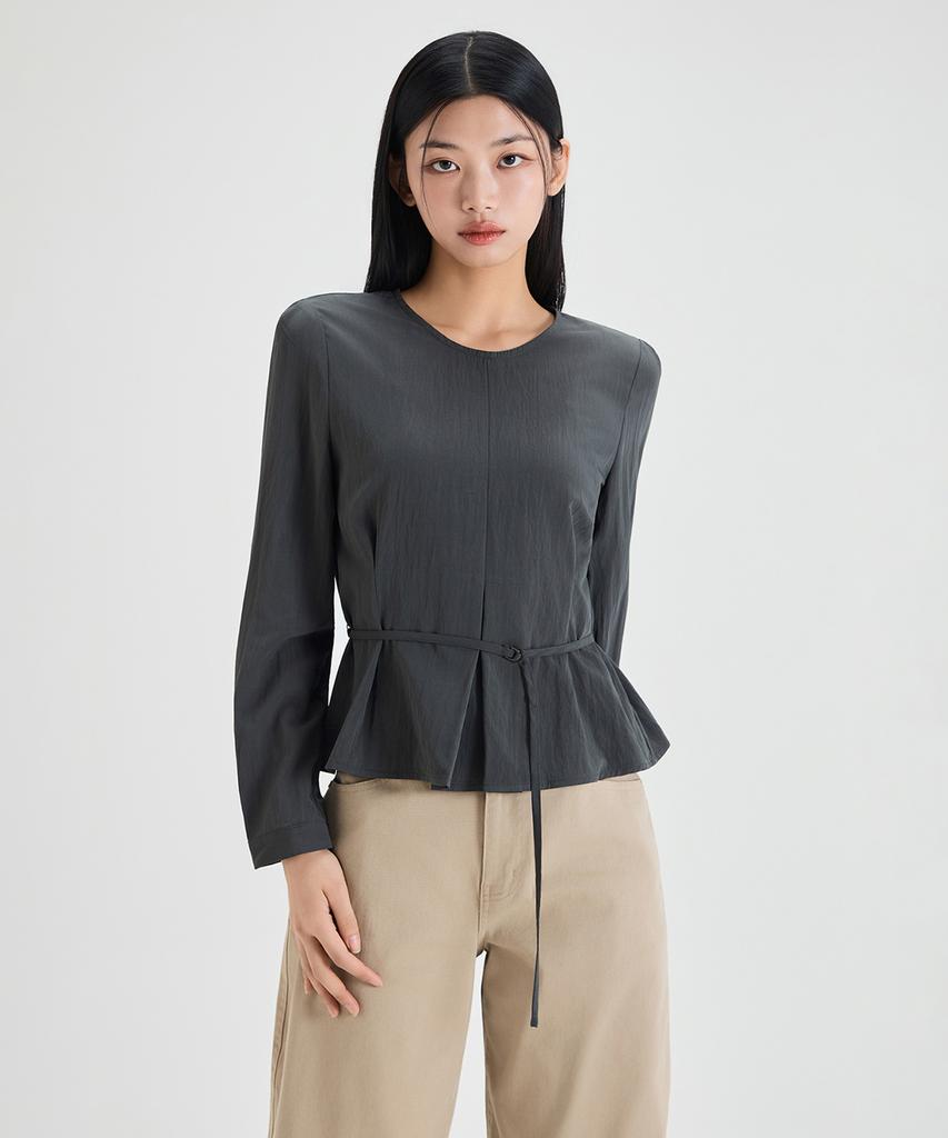 MIXXO Pintuck Flare Blouse_Miwblg309G