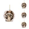 Playful 2024 Angel Girl And Dog Car Hanging Decoration For Cheerful Holiday Spirit