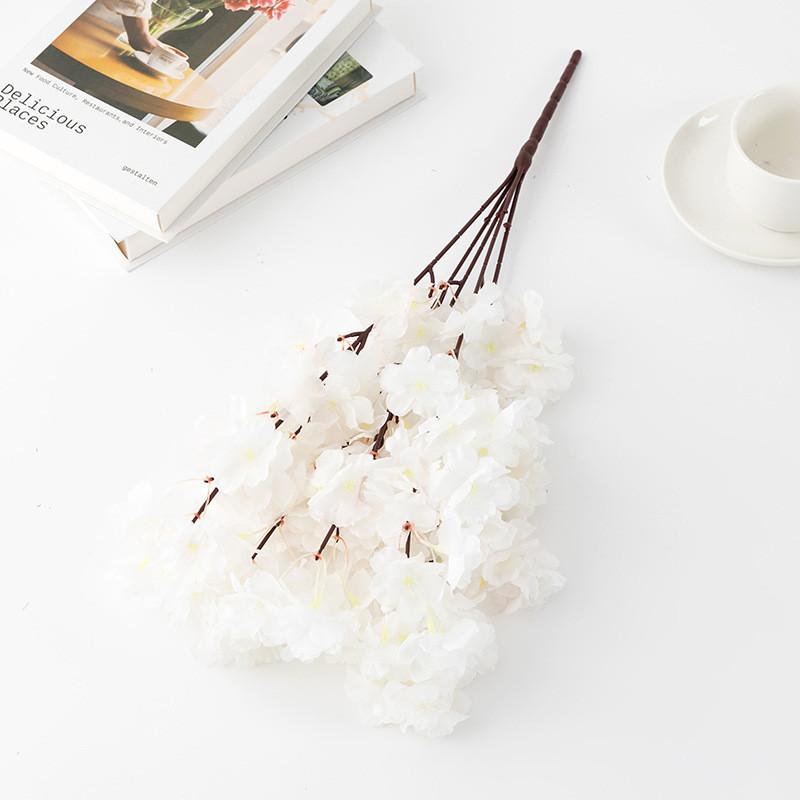 Artificial Fiveprong Cherry Blossom Branch Wedding Pathway Decor For Outdoor Photography