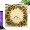 Sunflower Decor 2027 Monthly Wall Calendar Jan Dec Schedule Planning Planner Hanging Organizer Suitable Home Dorm Office