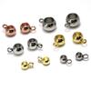 20Pcs Stainless Steel Bail Beads Charm Connectors Pendants Clasps Hook Spacer Beads Accessories for DIY Bracelet Jewelry Making