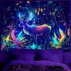 Tapestry Bvbox Dark Night Psychedelic Forest Landscape