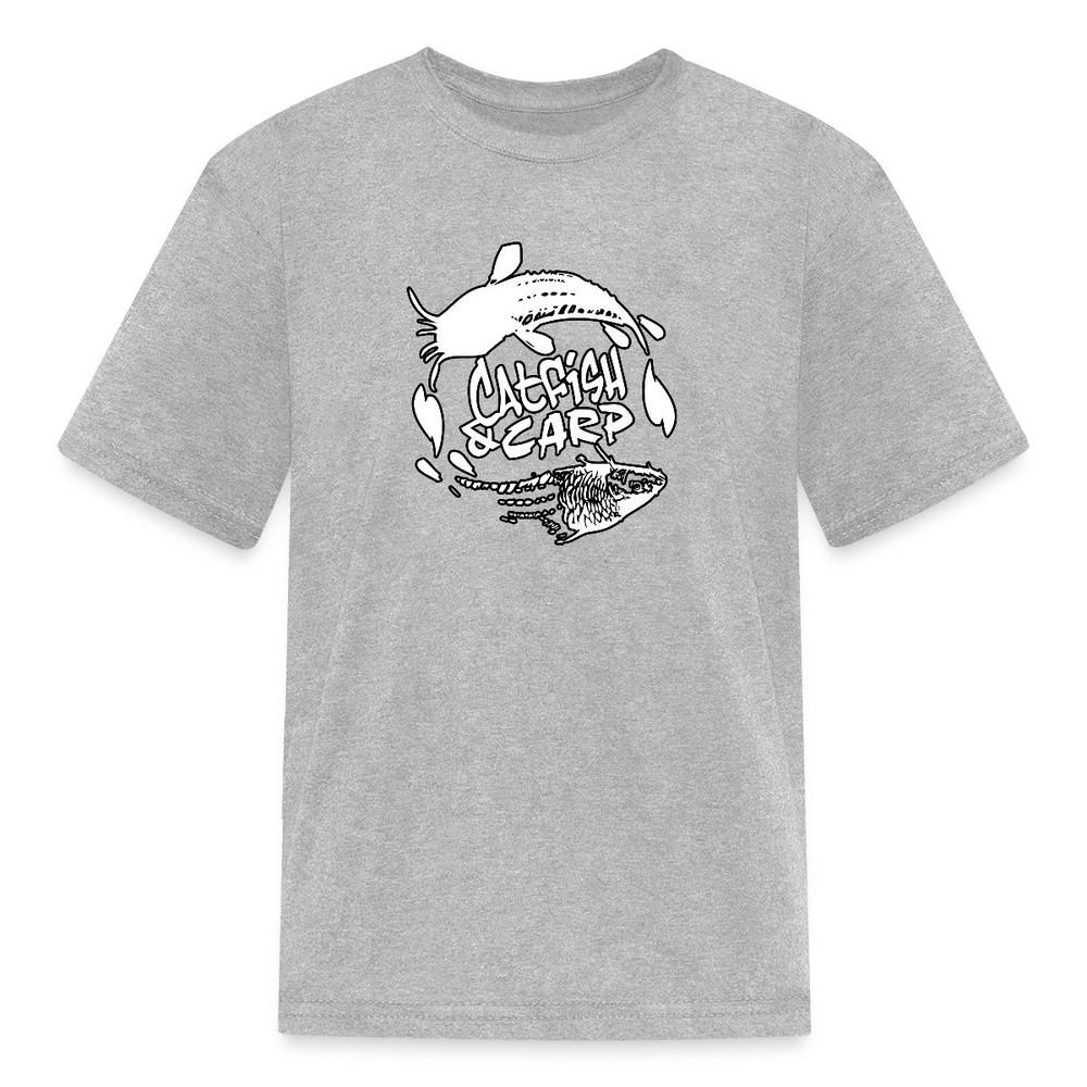 Catfish and Carp Black and White Logo Kid s T-Shirt 2XL