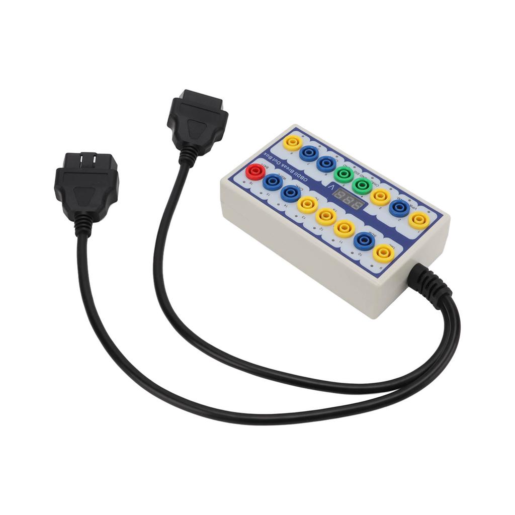 OBDII Breakout Box OBD2 Protokolldetektor med Diagnostikkabel Universal för Bilens OBD-Linje Signal