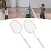Sports Straight Beat Badminton Racket with Anti Skid Handle Glassy Carbon Alloy Double Badminton Racket for Boys Girls