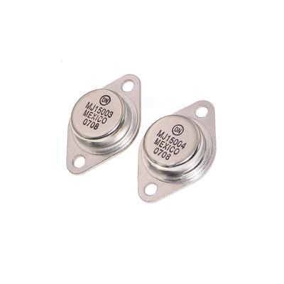 1 Pair MJ15004G/MJ15003G  MJ15004/MJ15003 Power Transistors TO-3P IC MJ15004 + MJ15003 PNP NPN Planar Silicon Audio Power Amplifier TO-3 2 PCS