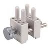 Aluminum Alloy Clamping Device for Components Machining with 14 Interchangeable Silicon Tipped Bars 24.5x24.5x20mm Silver