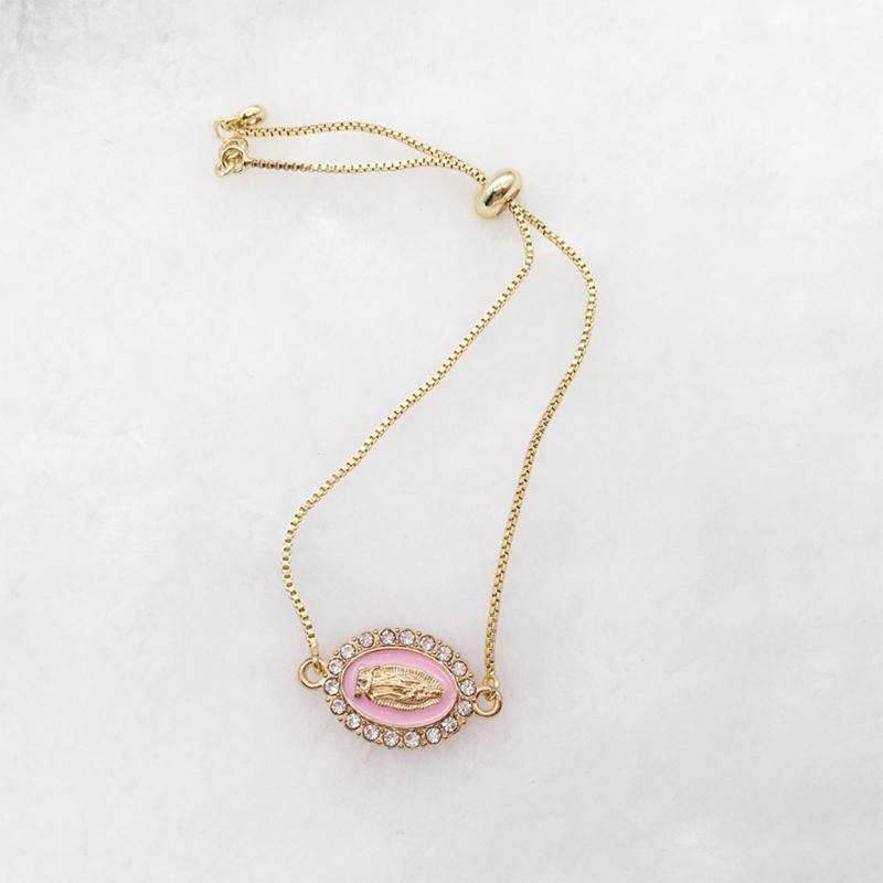 Virgin Mary Charms for Jewelry Making Enamel Mix Color Rhinestones Pendants for Jewelry Necklace Bracelet Making