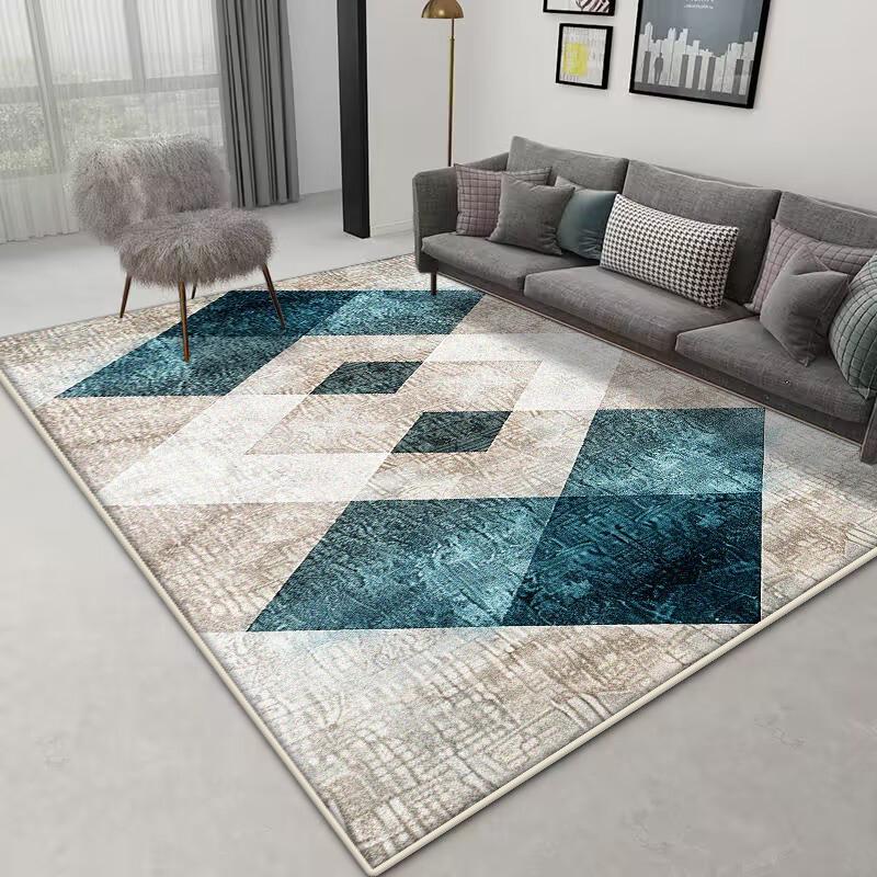 Nordischer Geometrischer Teppich Wohnzimmer 200x300 Schlafzimmerteppich Großflächige Teppiche zur Heimdekoration Rutschfeste Sofa-Bodenmatten nach Maß