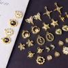 Fairy Gold Bow & Star Rose Flower Pendant for DIY Beading