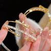 Light Luxury Niche High-end Pearl Bracelet Women's Korean Style Fashion Elegant Flash Zircon Love Bracelet Crystal Bracelet