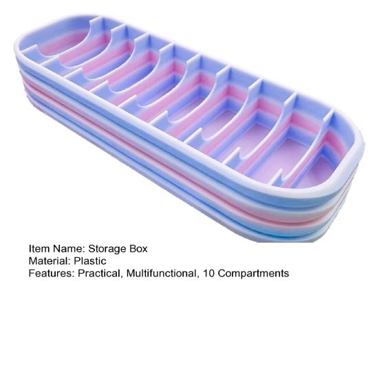 Pudełko do przechowywania saszetek z diamentami, 10 przegródek, organizer na saszetki z diamentami i długopisy, uchwyt na akcesoria do rękodzieła dla miłośników Diamond Art