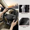 2PCS Bling Car Steering Wheel Cover, Crystal Rhinestones Segmented Vehicle Steering Wheel Wrap Cover, Sparkly Automotive Interior Protective