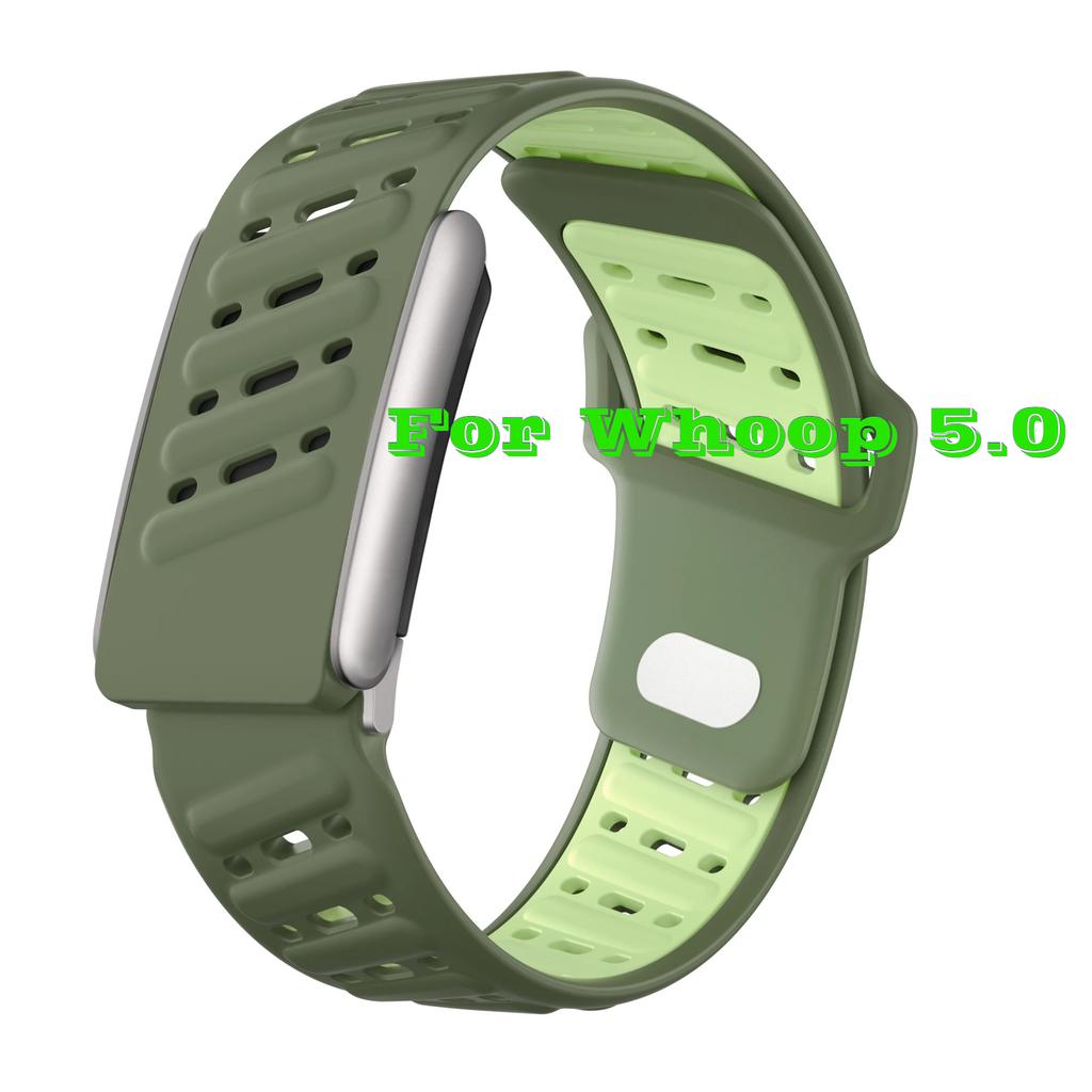 For WHOOP MG / WHOOP 5.0 Breathable Wrist Band Soft Slicone Sweatproof Adjustablle Rubber Band for Whoop 5.0 MG Wristband