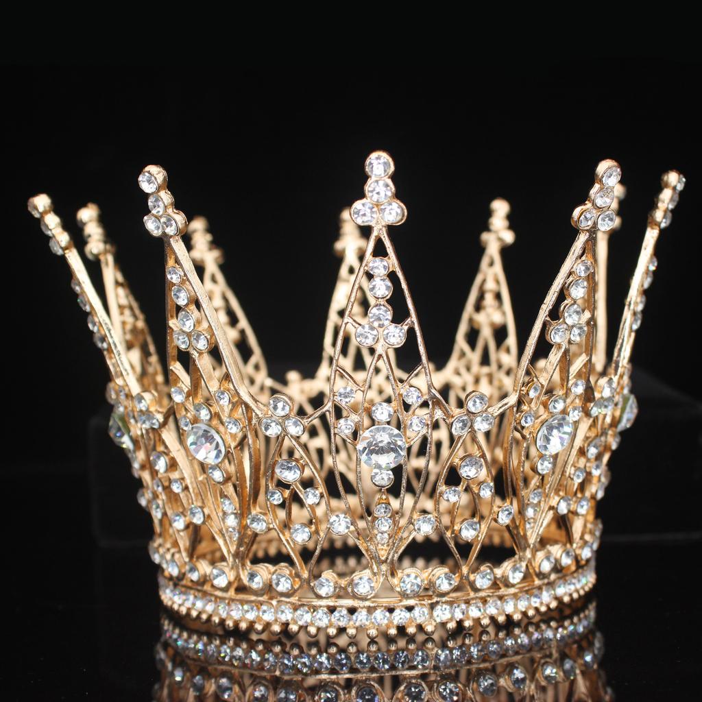Rhinestone Tiara korona ślubna ślubna biżuteria do włosów akcesoria kobiety dziewczęta księżniczka pokaż stroik chluba królowa Diadem