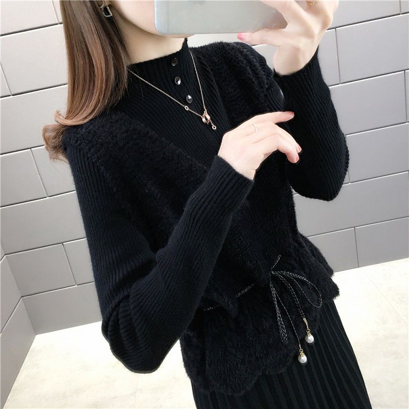 V-neck Vest for Spring and Autumn Women Stylish Goddess Knitted Vest