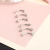 10-Piece 16G Stainless Steel Zircon Fashion Earrings & Eyebrow Rings Set