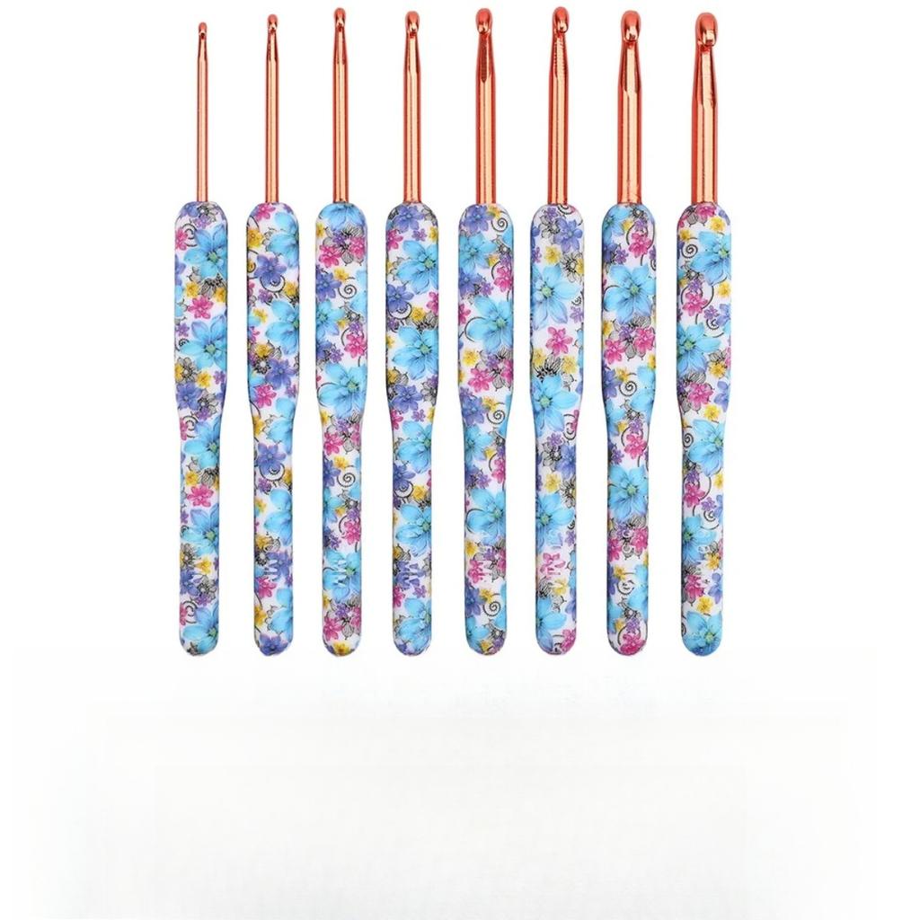 8pcs/set Sewing Crochet Hooks Ceramic Handle Alumina Crochet Hooks Knitting Needles Set Sewing Crochet for Weave Sewing Needles DIY Tool