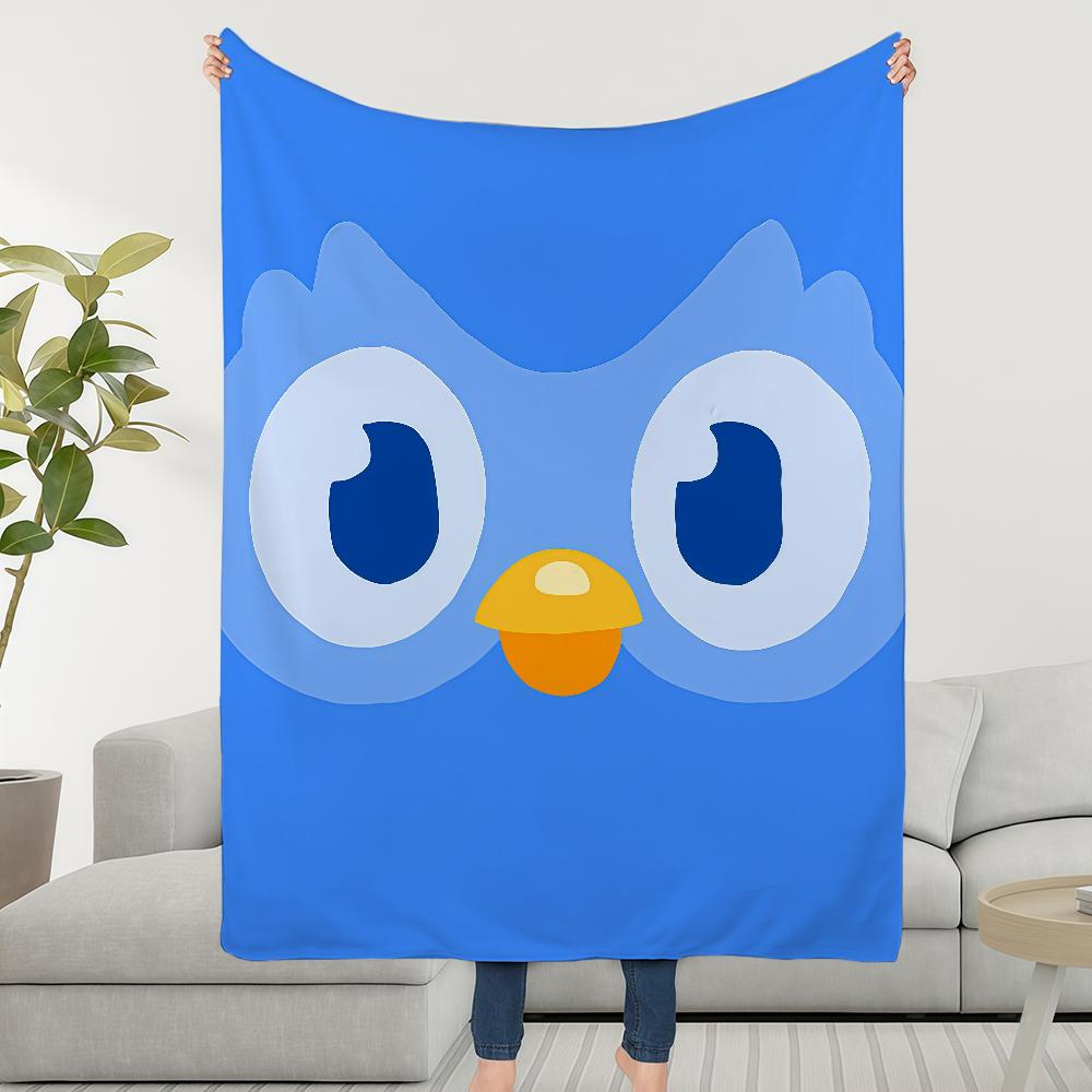 Funny Blanket Throw Super Cosy Plush Living Room Sofa D-DuolingoS-ES Couch Childish Cute Birthday Gifts