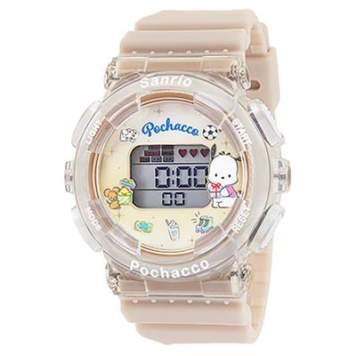 Sanrio Pochacco Digital Watch Beige J-Axis CR3C0003-PC Girls'