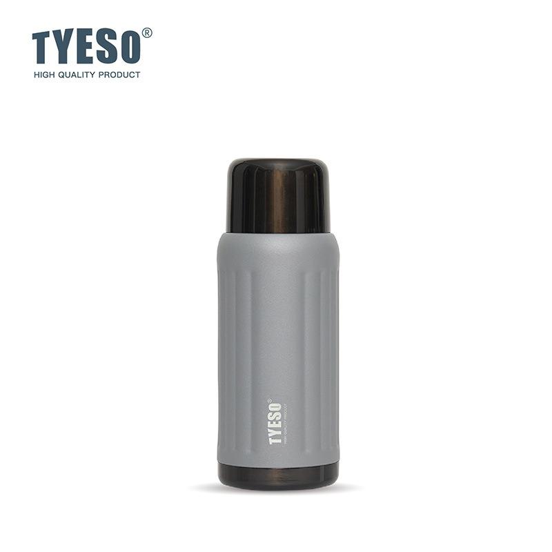 TYESO Striped Vacuum Flasks 500/750ML Stainless Steel Insulated Bottle Keep Hot/Cold Water Cup Outdoor Sports/Travel Drinkware