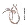 Mobile Phone Chain High-end Three-dimensional Crystal Bow Key Lanyard, Pearl Mobile Phone Lanyard Wrist Wholesale