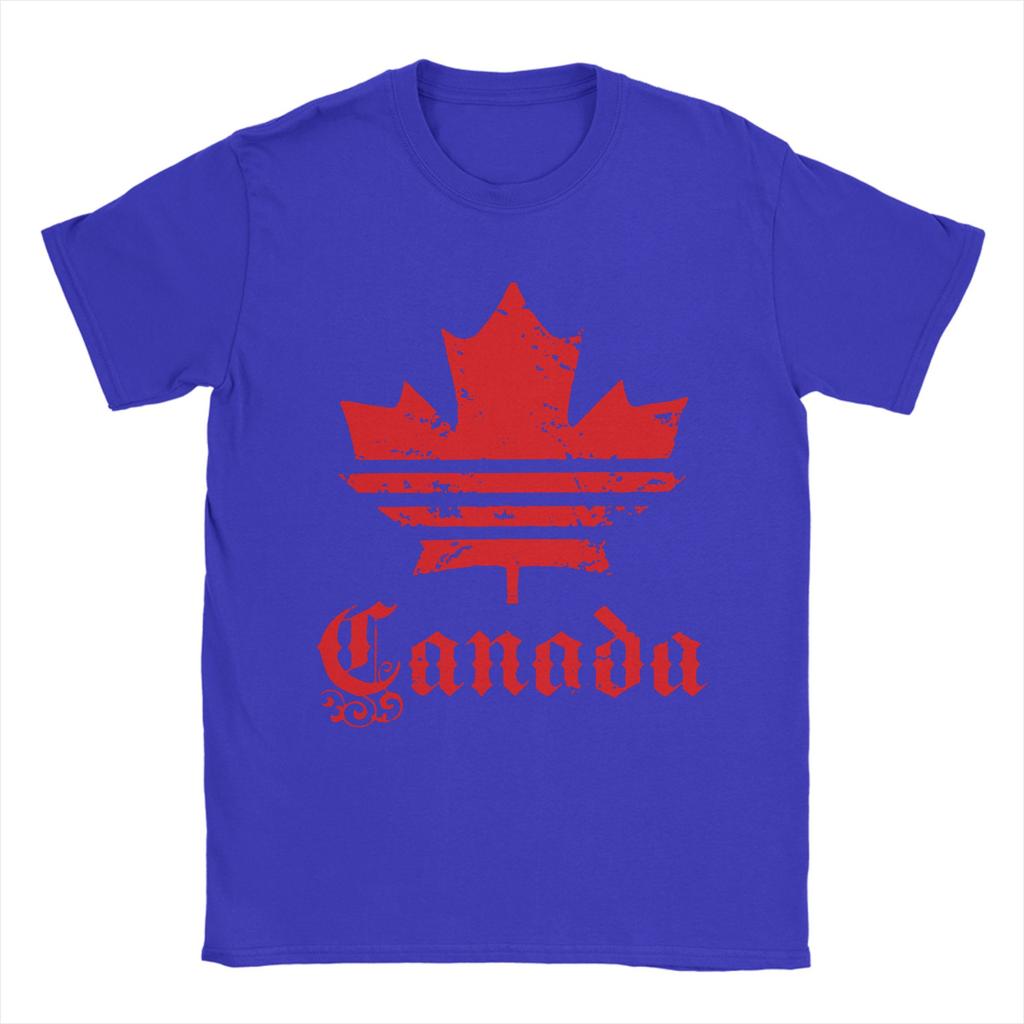 Canada Flag T-Shirts Men Women Canadian Maple Leaf Funny Cotton Tees Round Collar Short Sleeve T Shirt 6XL Clothing