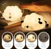 LED Night Lights Cute Sheep Panda Silicone Lamp USB Rechargeable Timing Bedside Room Decor Kids Baby Nightlight Birthday Gift