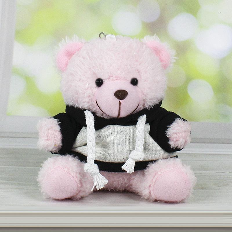 Charming Teddy Bear Keychain Plush Doll - Dressed Up Couple Backpack Ornament Gift