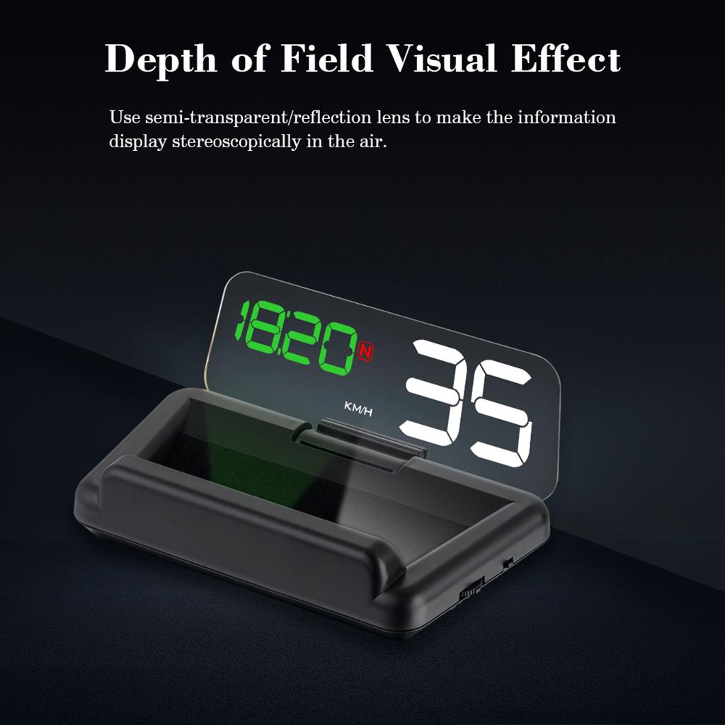 HUD High Definition GPS Speed Projector Speedometer Clear Font RPM Clock Fuel Consumption Portable Car for Head Up Displ