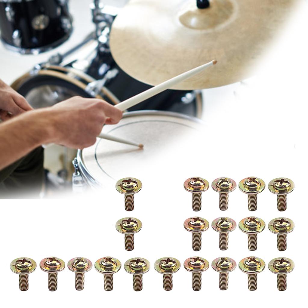 20Pcs Lightweight Drum Lugs Screws Drum Lug Claw Hook Mounting Screws Set Drum Lug Screws Easy to Install Lug Claw Hook