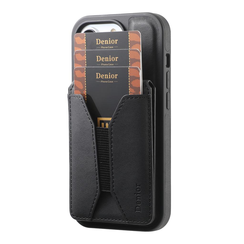 DENIOR D17 For iPhone 15 Pro Max Case Compatible with MagSafe Card Bag Phone Cover