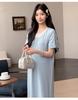 2026 Summer Style Ice Silk Slimming Maternity Two-Piece Dress
