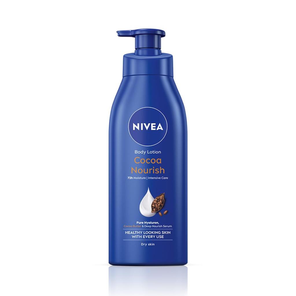 Nivea Balsam do ciała Cocoa Nourish 400ml Dla skóry bardzo suchej Z serum głęboko nawilżającym i olejem kokosowym | 48H Nawilżenie | Nietłusta konsystencja