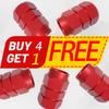 EKIND Tire Air Valve Cap, Gunmeta, 5 Piece Set, Car, Motorcycle, Dress Up Parts,